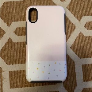 Otterbox iPhone XR light pink & white